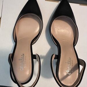 Charles David Black Slingback Pumps